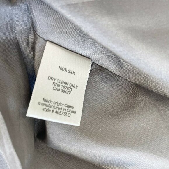 Development by Erica Davies Lace Silk Mini Cocktail Dress Gray 2 Flutter Sleeve - Picture 6 of 7